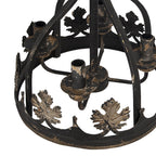 Hanglamp Ø 40x85 cm Bruin IJzer Hanglamp Eettafel