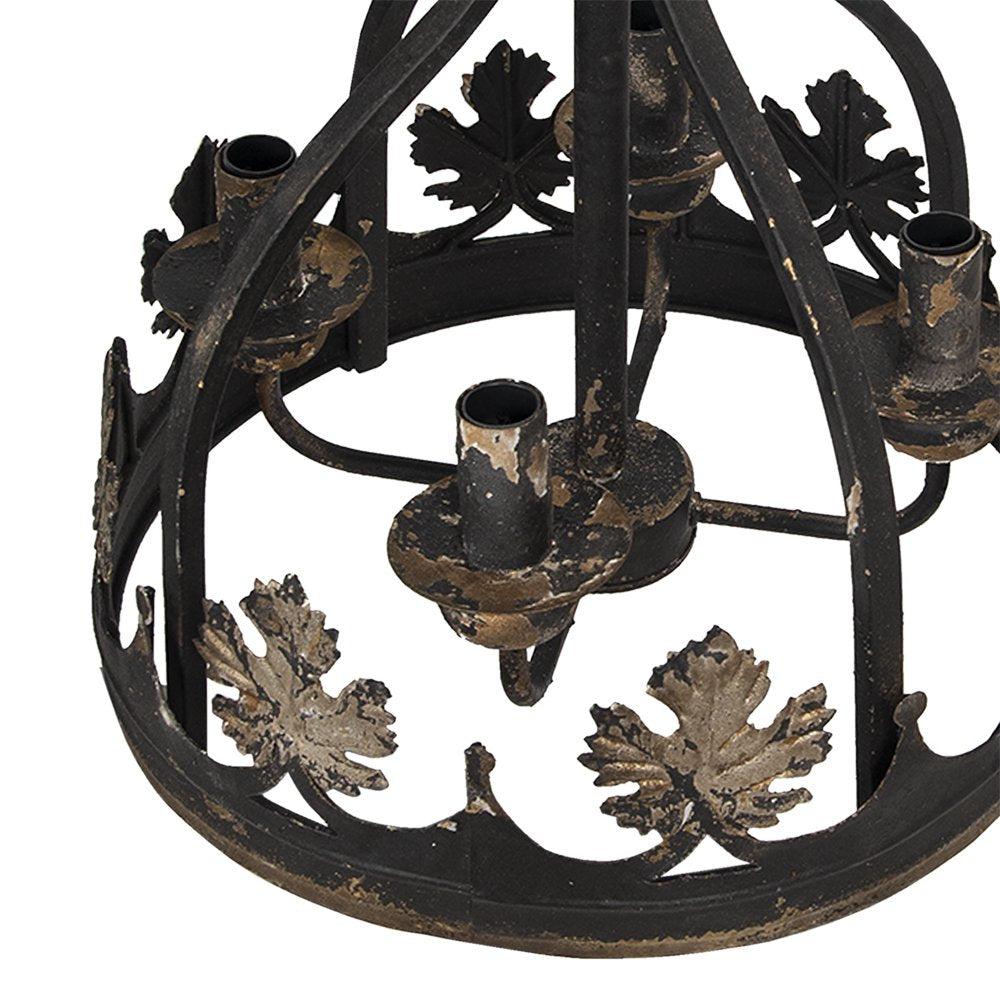 Hanglamp Ø 40x85 cm Bruin IJzer Hanglamp Eettafel