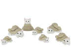 J-Line figuur Kat - polyresin - groen/wit
