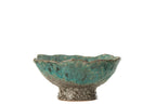 J-Line plateau Decoratief Naga - keramiek - azuur/bruin - small