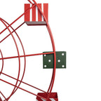 Kerstdecoratie Reuzenrad 167x59x170 cm Rood Metaal
