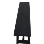 Zwart 'bus stop' houten bankje - 85x20x50 cm