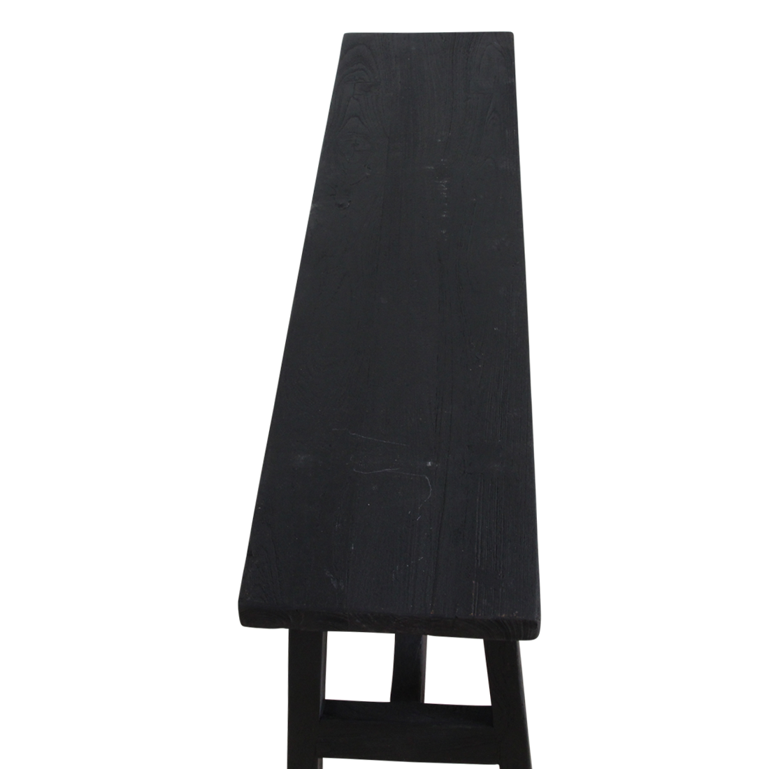 Zwart 'bus stop' houten bankje - 85x20x50 cm