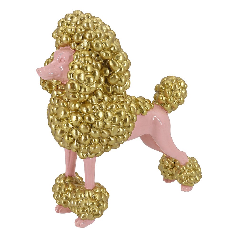 Decoratie Beeld Hond Roze Kunststof