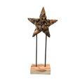 Decoratie ster op voet hout 50x25xT6cm (self assembly)