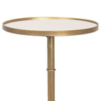 Bijzettafel Ø 40x81 cm Goudkleurig Metaal