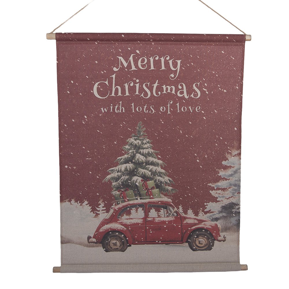 Wandkleed 76x3x97 cm Rood Textiel