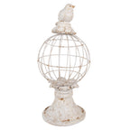Decoratie Beeld Vogel 12x7x14 cm Grijs Kunststof