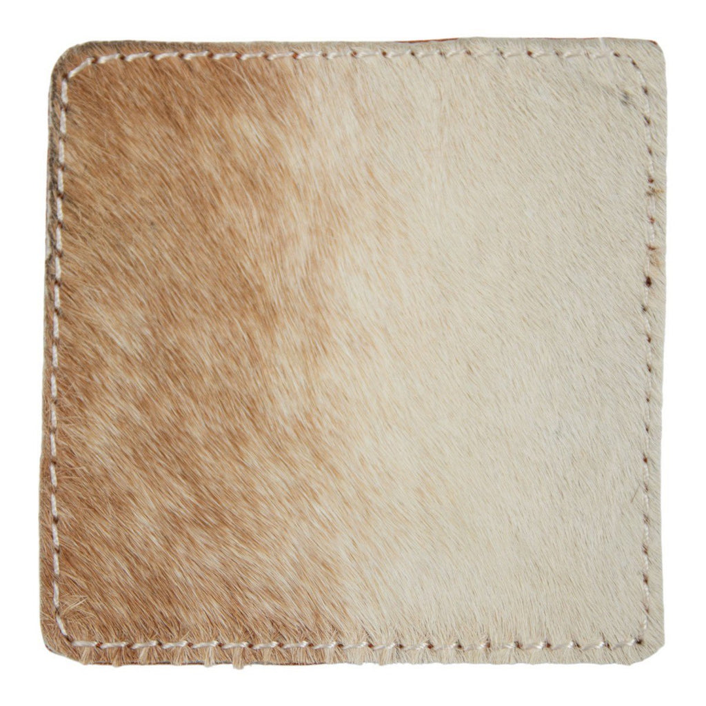 Onderzetter koe vierkant bruin/wit 9x9cm