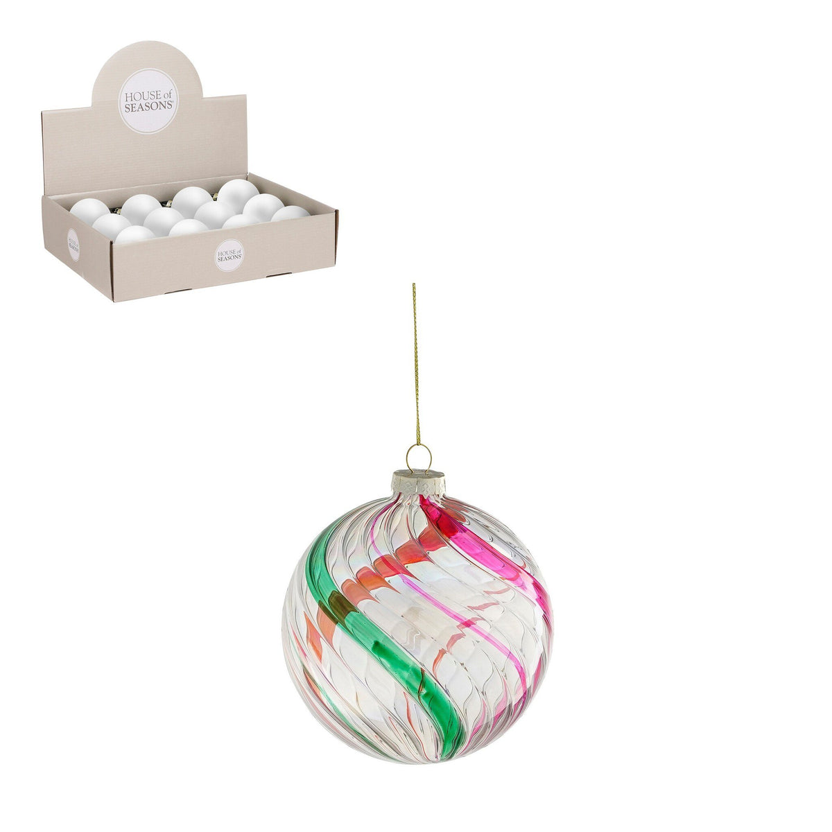 Bal glas roze 12 stuks