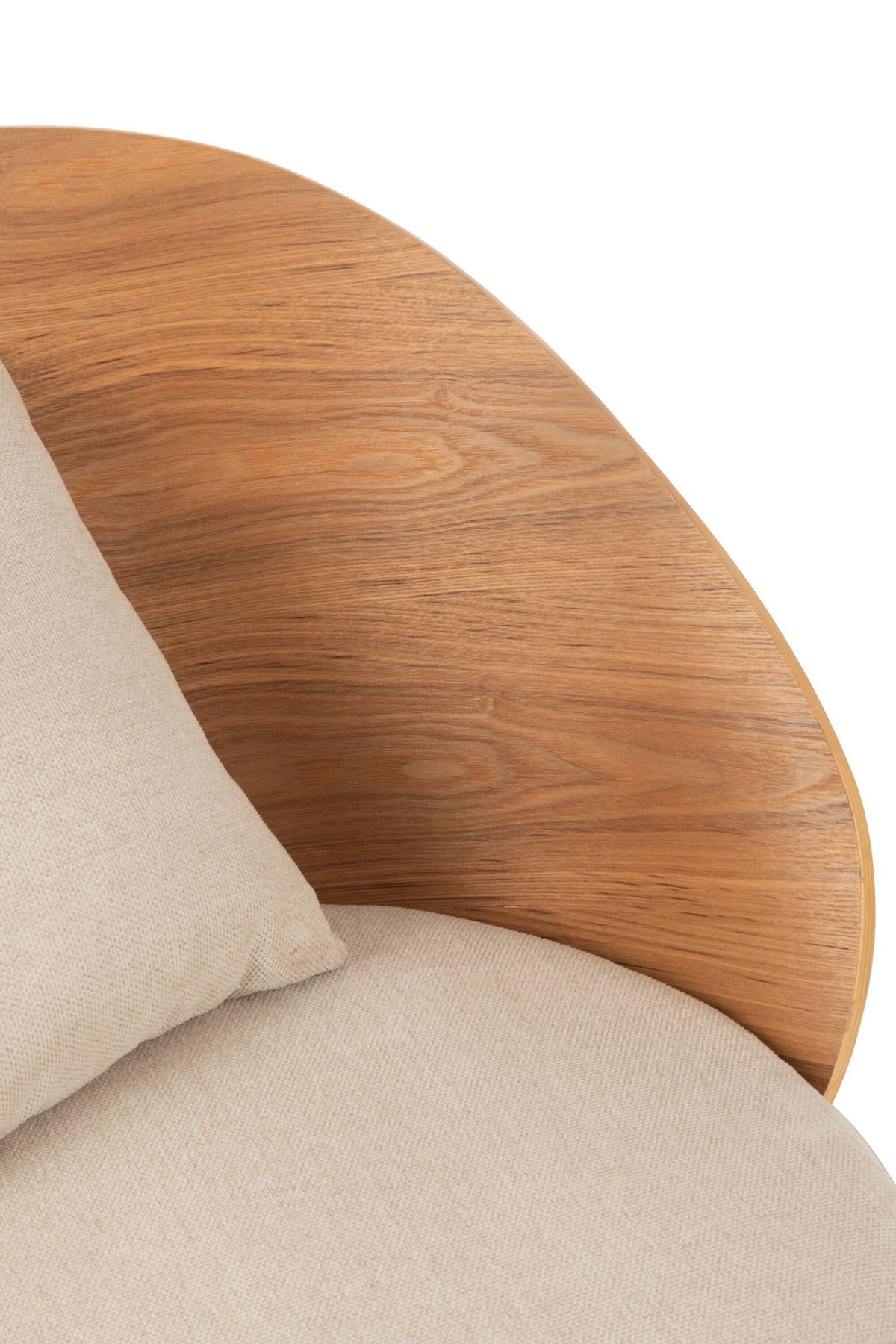 J-Line Loungestoel Lone Multiplex/Metaal Naturel/Beige