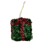 Kersthanger Cadeau 6x6x6 cm Groen Kunststof