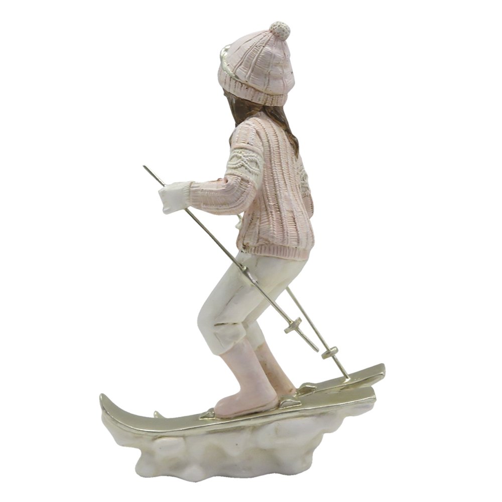 Beeld Kind 19 cm Roze Wit Kunststof