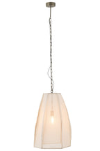 J-Line Plafondlamp Peer Linnen/Ijzer Wit Large