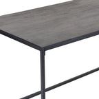Moderne eettafel – zwart mangohout en houtskool metalen frame – industriële stijl