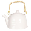 Theepot met Filter 600 ml Wit Porselein Theekan