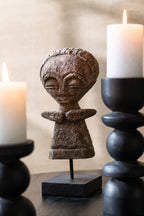 J-Line standbeeld Ying Albasia - hout - naturel - klein