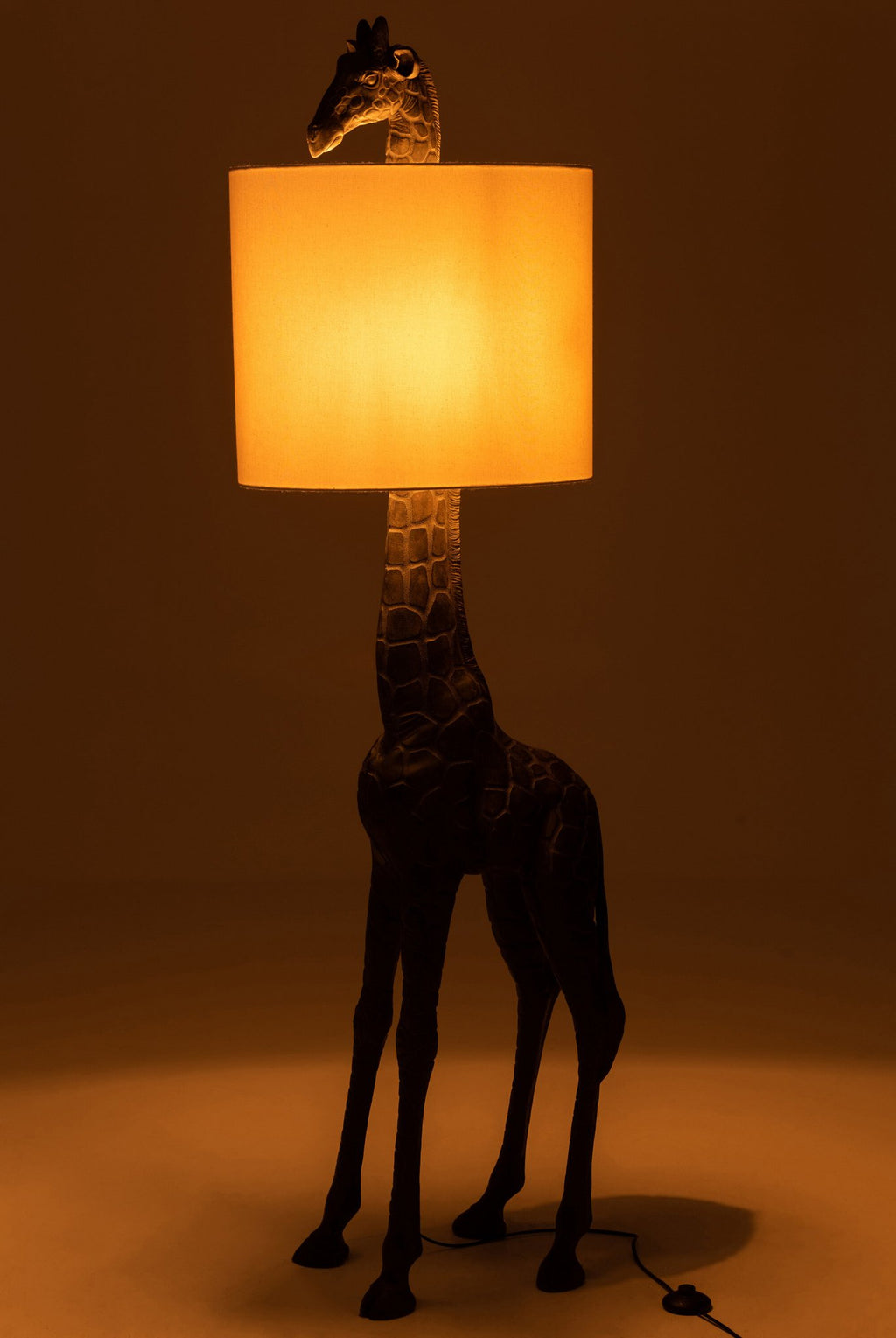 J-Line lamp Giraf - polyresin - donkerbruin
