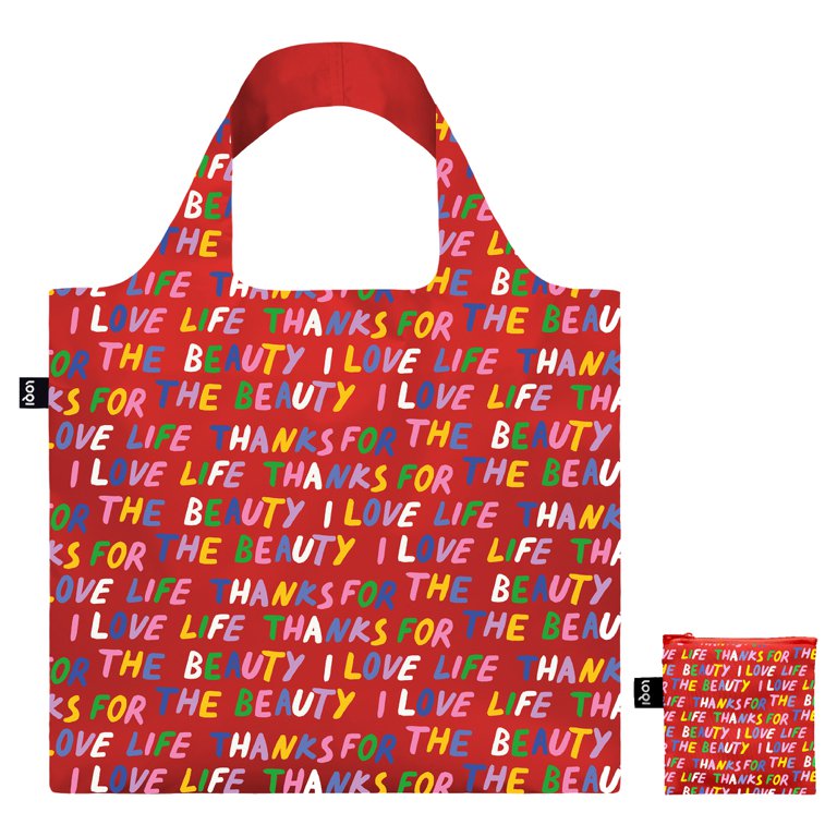 Loqi Bag Large - Love Life Red gerecycled