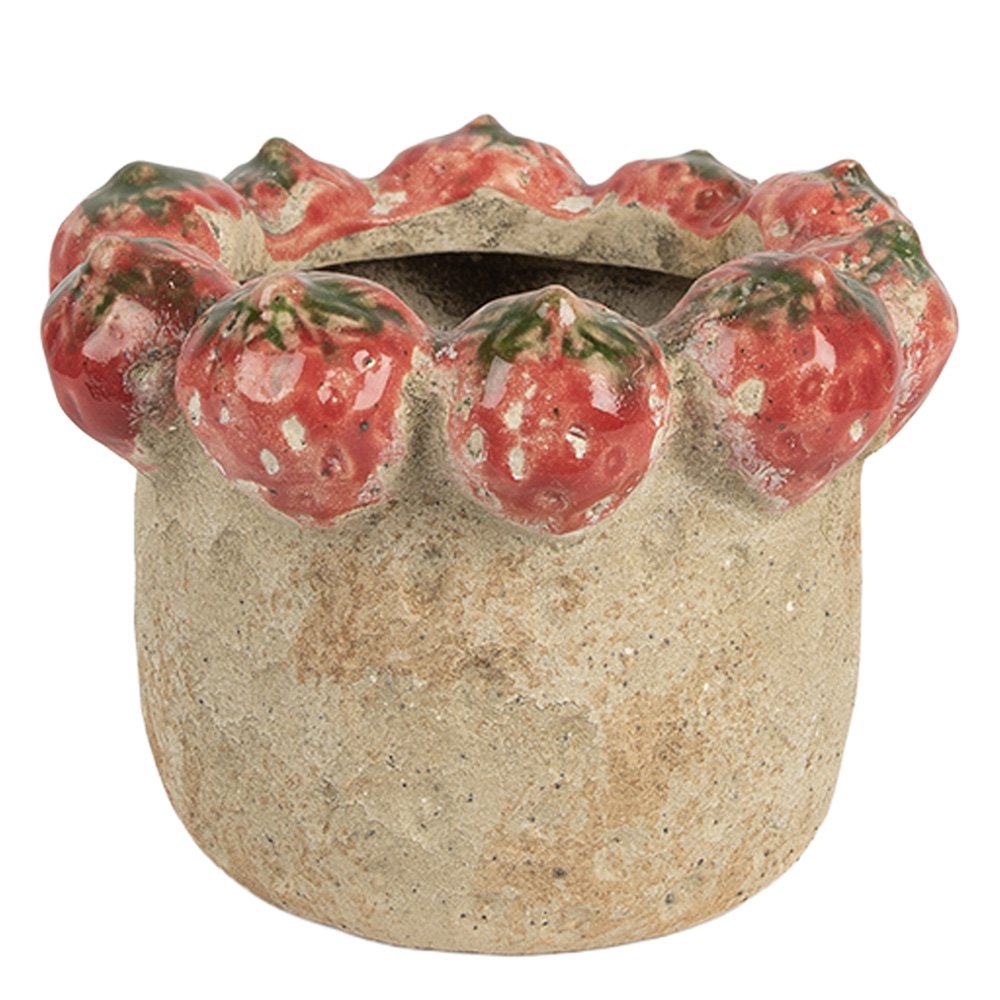 Bloempot Ø 15x12 cm beige terracotta