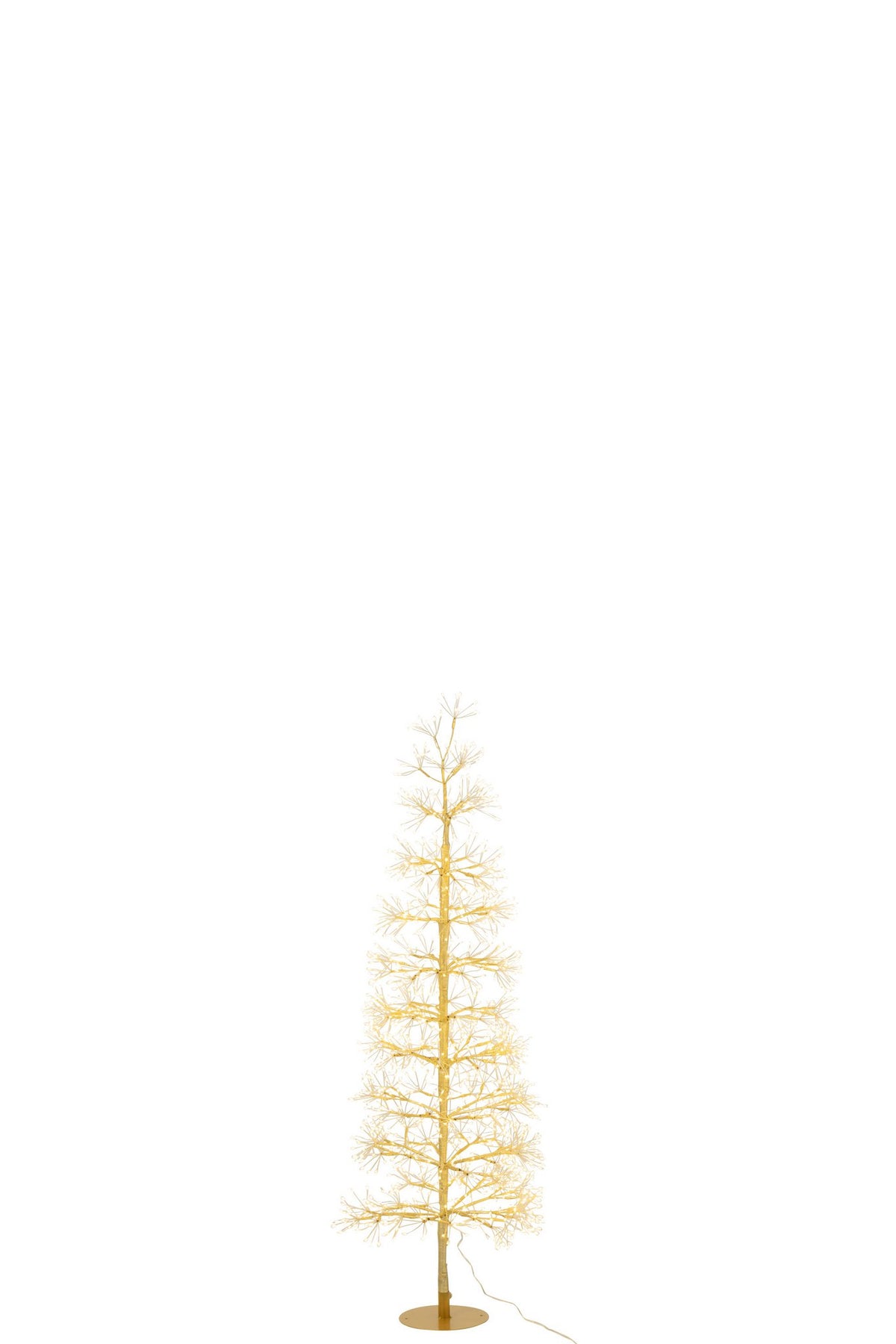 J-Line decoratie Boom - warm witte - ijzer - goud - M - LED