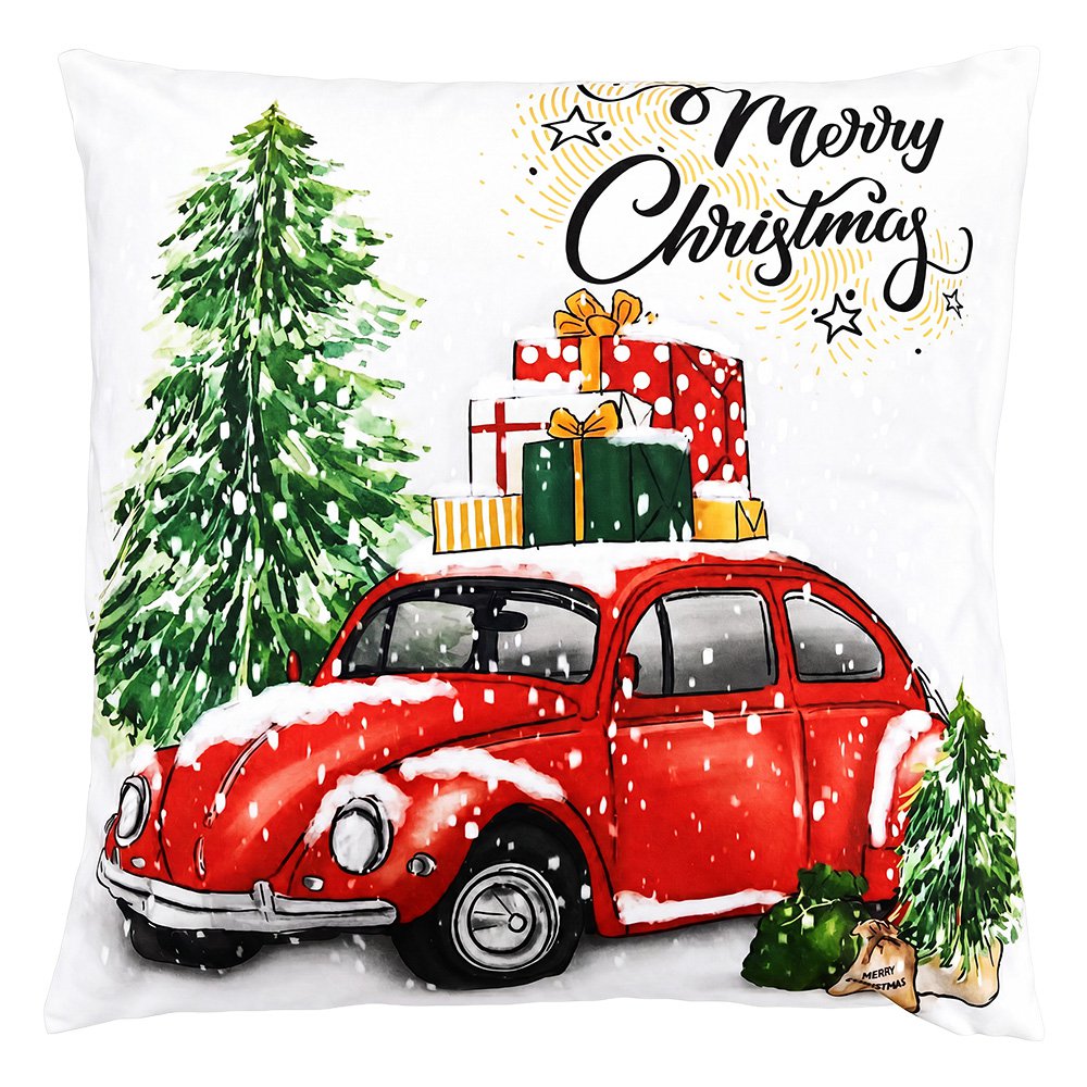 Sierkussen 45x45 cm Beige Polyester Kerst
