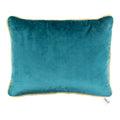 Half kussen fluweel goud petrol 35x45cm