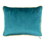 Half kussen fluweel goud petrol 35x45cm
