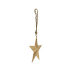 Ster hanger goud touw 12cm*