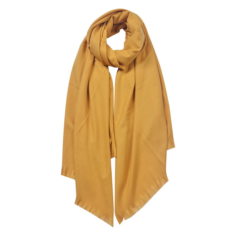 Wintersjaal Dames 70x190 cm Geel Synthetisch Wintershawl