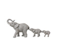 J-Line figuur Olifantenrij 3 - polyresin - grijs