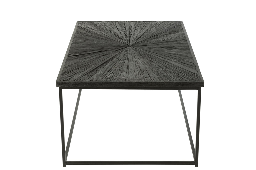 J-Line salontafel Shanil - hout/ijzer - zwart