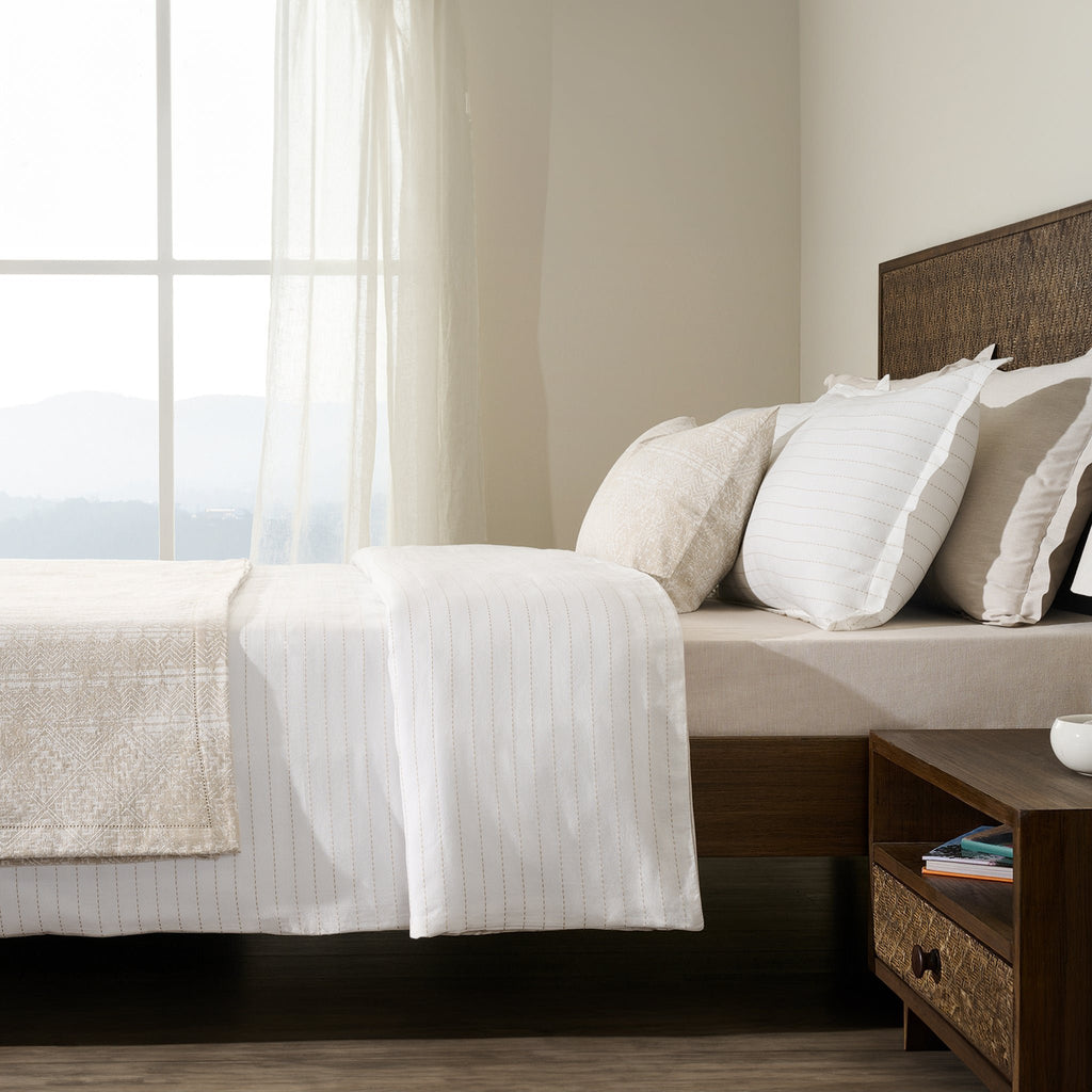Bedset | Katoen Bamboe Jacquard Geometrisch | Kingsize, berk