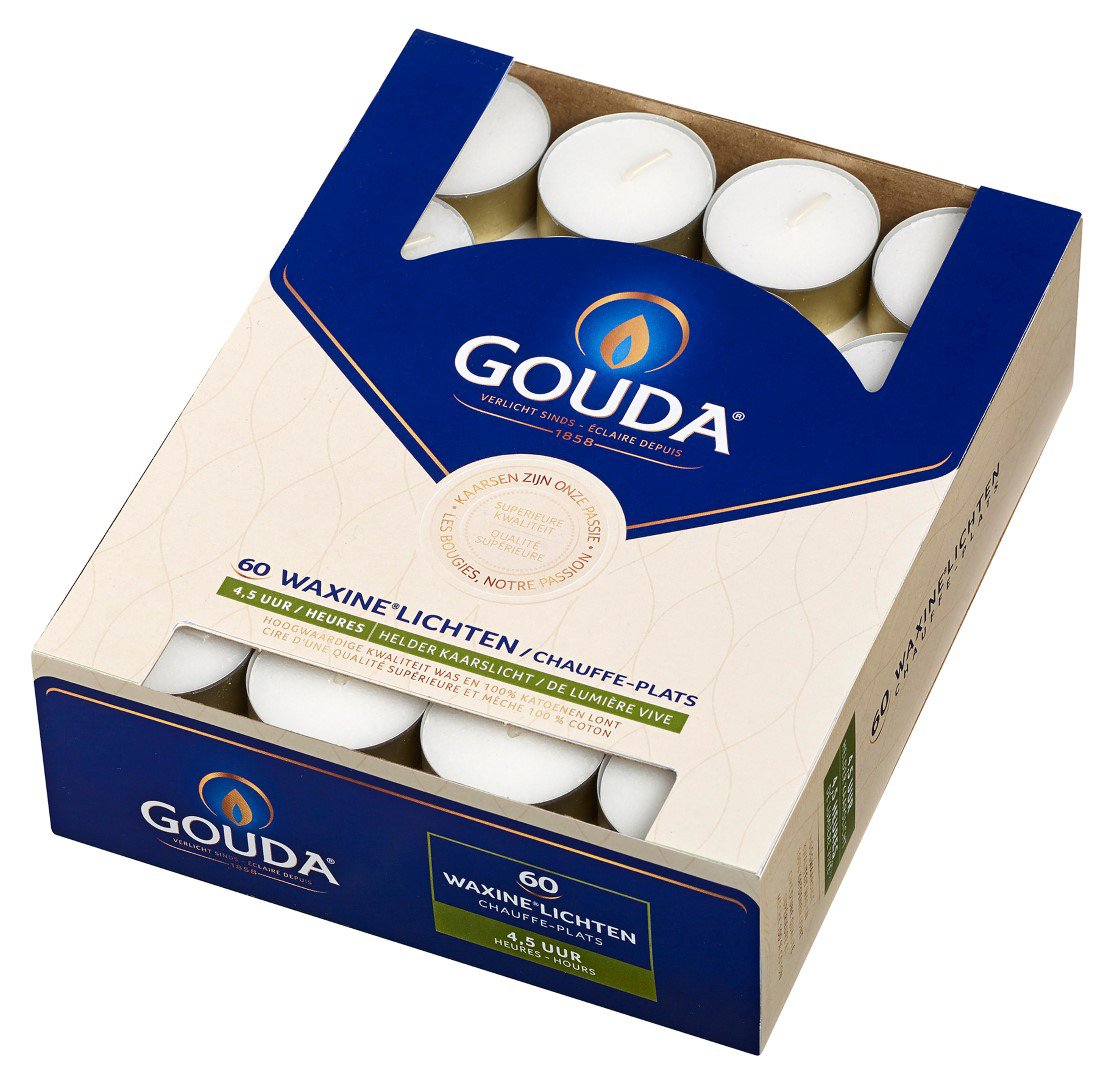Waxinelichten 4,5u box60 WIT