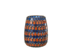 J-Line windlicht Mozaiek Druppel - glas - oranje/blauw - medium