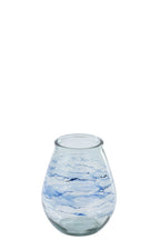 J-Line windlicht Golf - glas - blauw