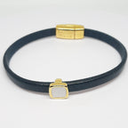 Semplice emaille vierkante slider 24K verguld