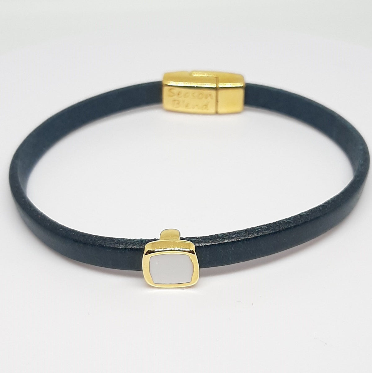 Semplice emaille vierkante slider 24K verguld