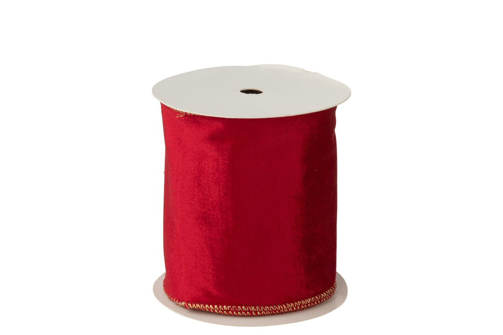 J-Line lint - fluweel - rood