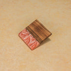 Blush Tide Coaster Set – Onderzetters – Acaciahout en hars – Unieke houtnerf – Set van 4