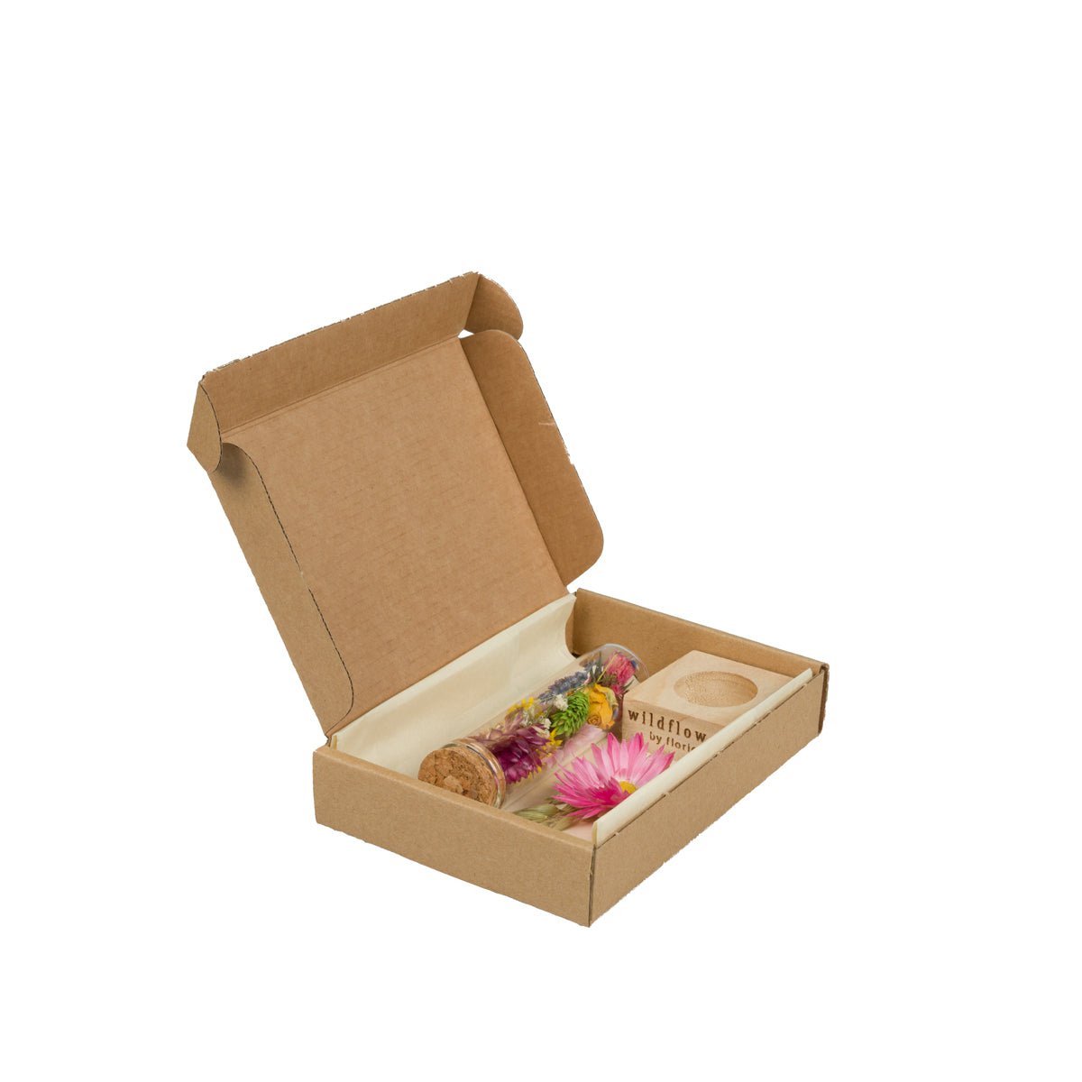 Geschenkdoos - Gedroogde Bloemen - Boodschap in een Doosje - Klein