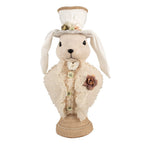 Decoratie Beeld Konijn 24x17x50 cm Beige Textiel
