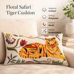 Lumbaal katoenen kussen - Tiger Design - 35 x 60 cm