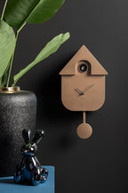 Wandklok Modern Koekoek Metallic