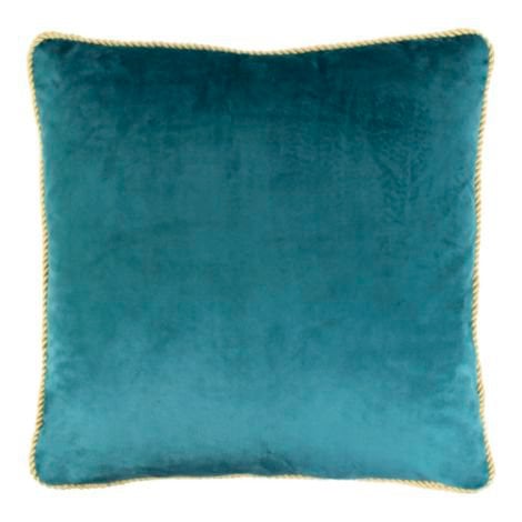 Kussen fluweel goud petrol 45x45cm