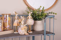 Decoratie Beeld Konijn 9x7x22 cm Beige Kunststof