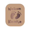 Etiketten – Welkom Kleintje - Kraft – 250 Stuks