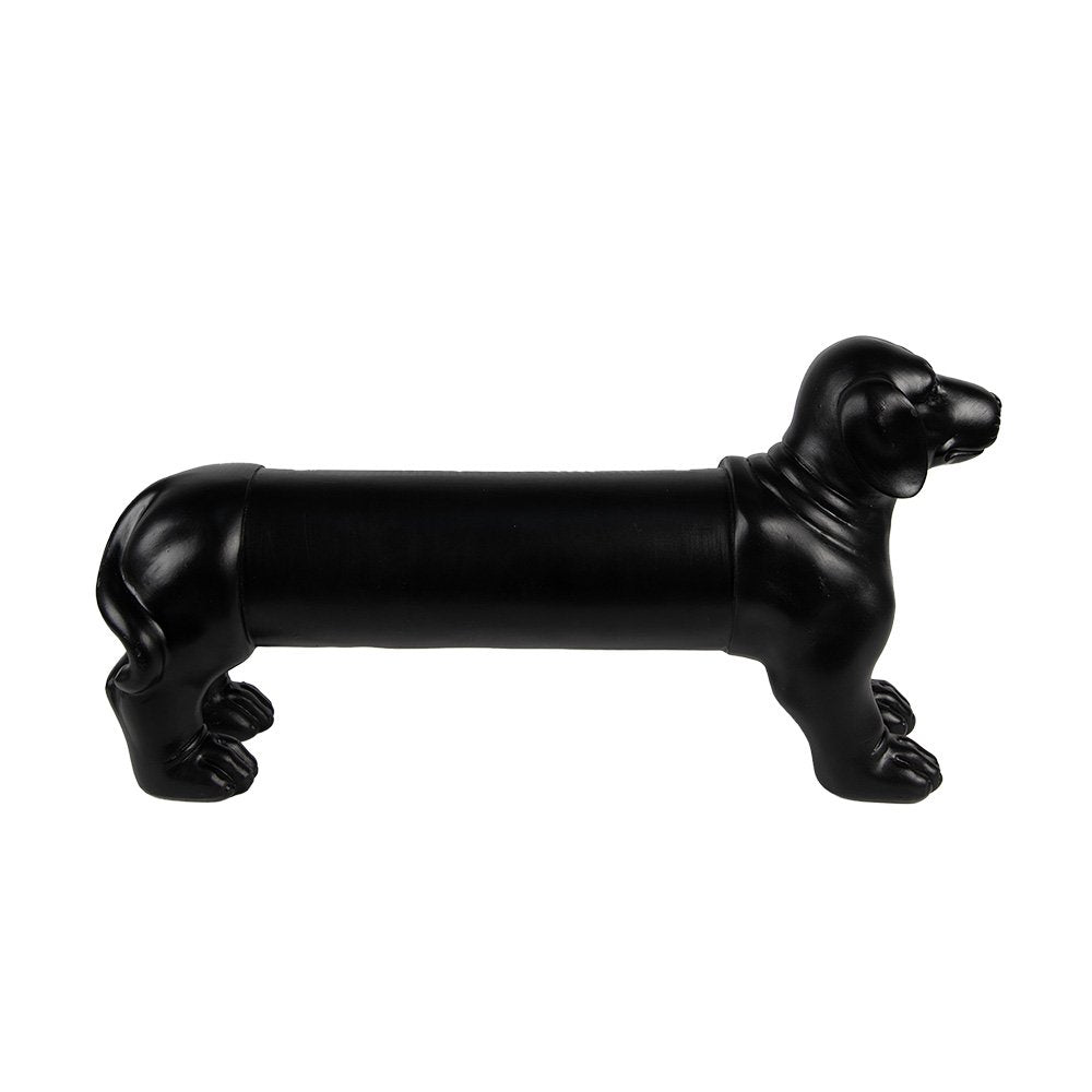 Kalender Hond 31x8x15 cm Zwart Polyresin Aftelkalender