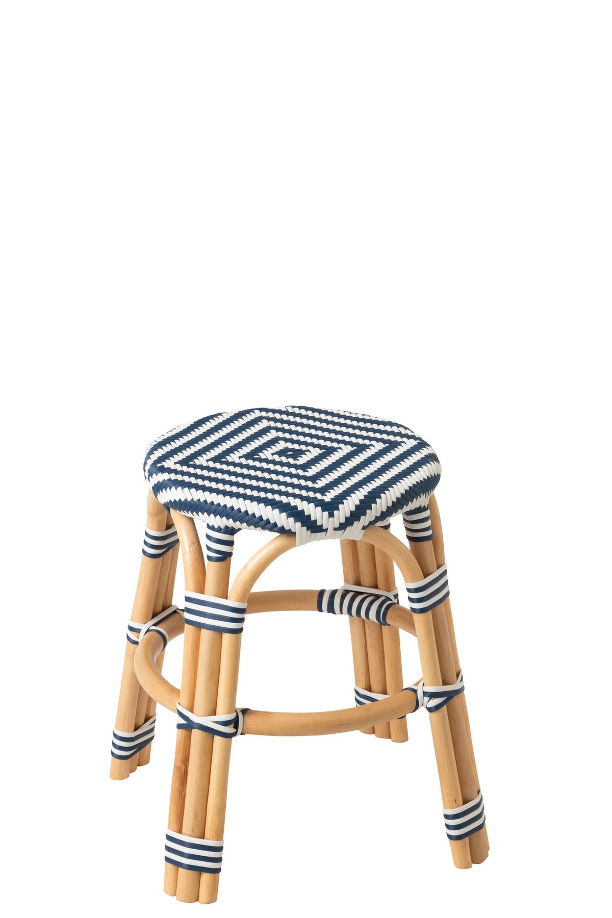 J-Line kruk Geo - riet - blauw/wit