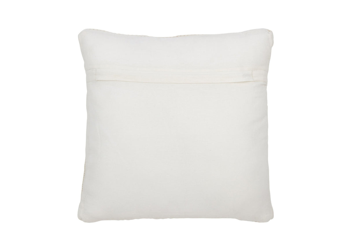 J-Line kussen Geweven - wol - creme - small